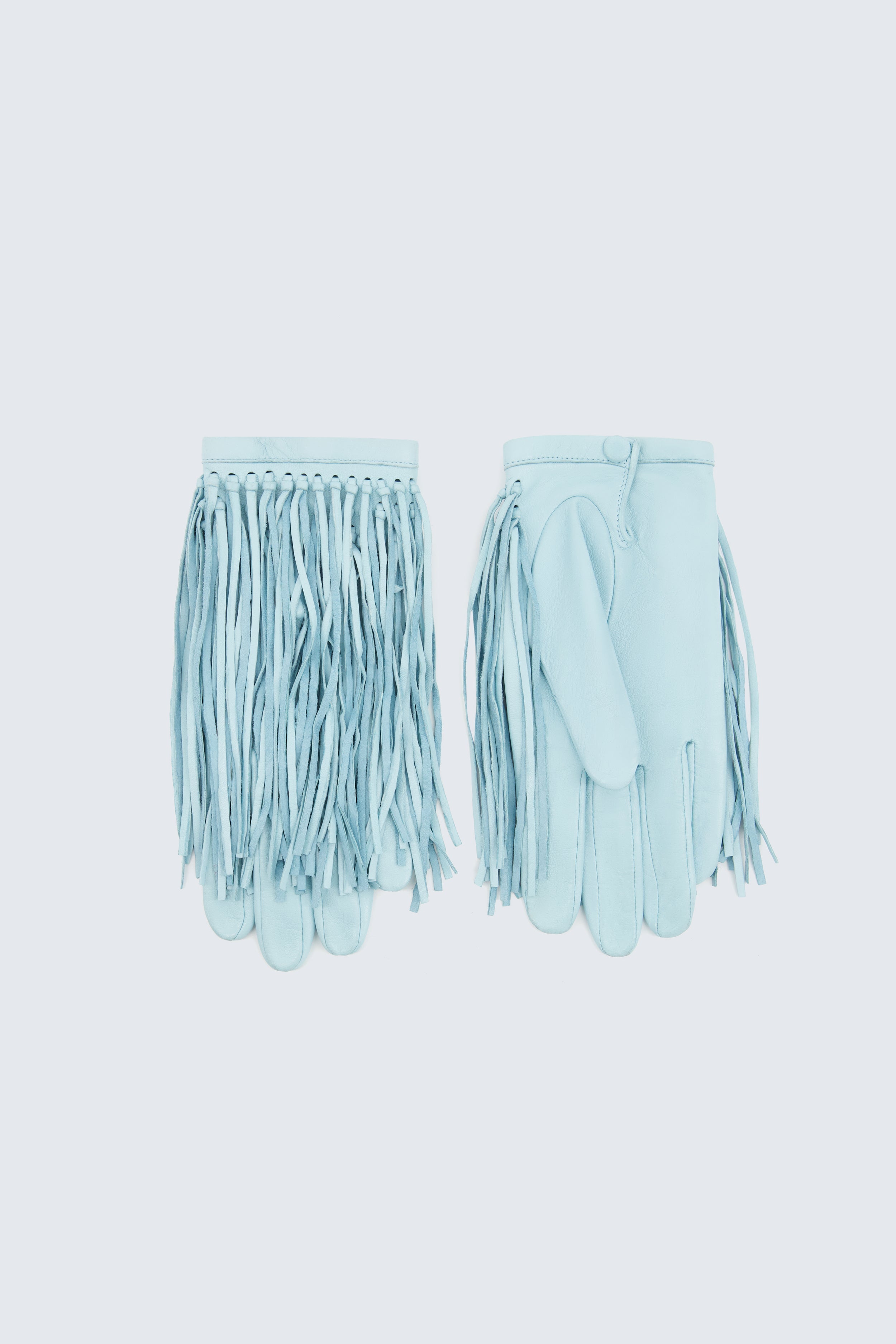 Fringed gloves in soft lamb leather