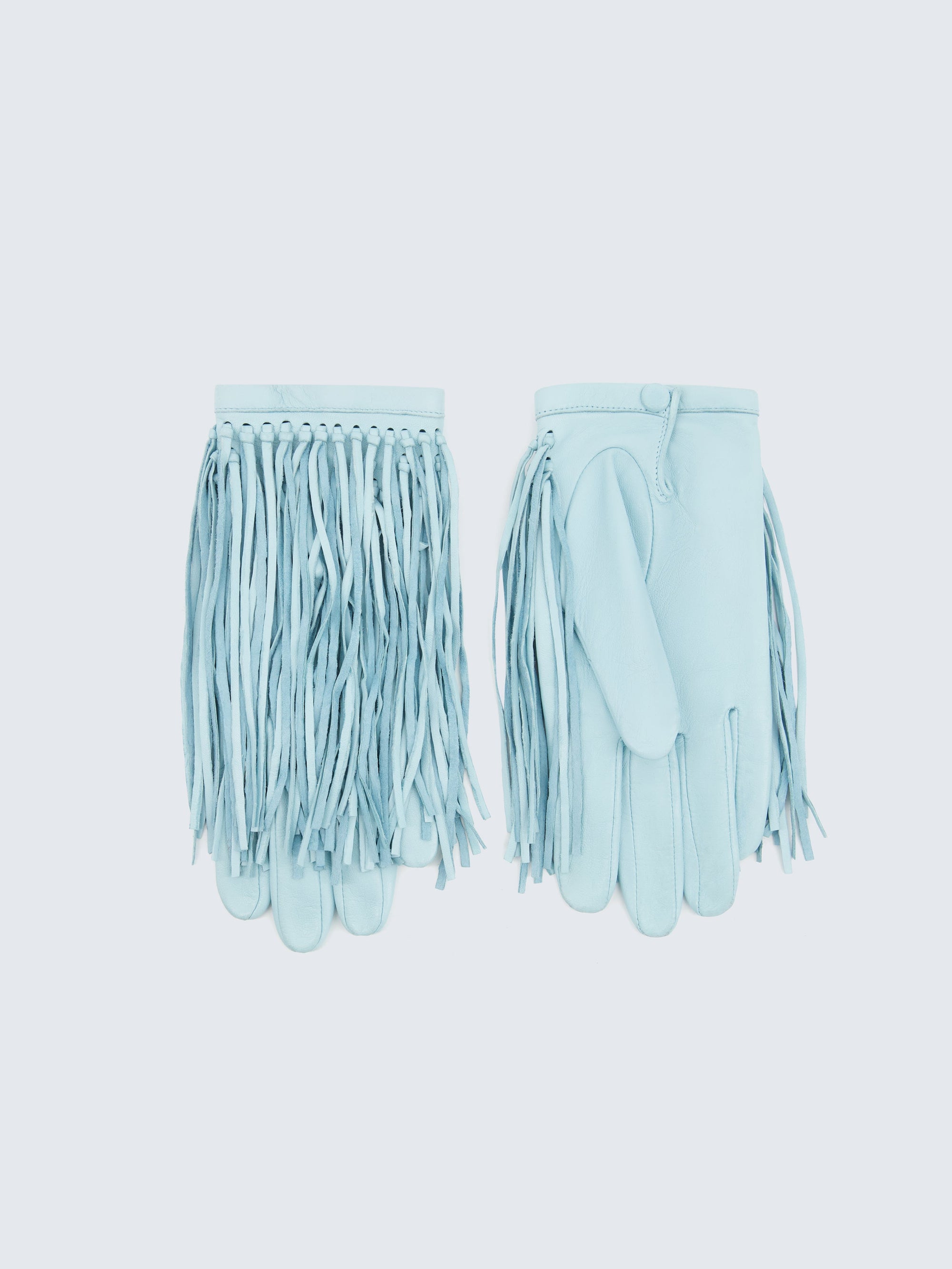 Fringed gloves in soft lamb leather