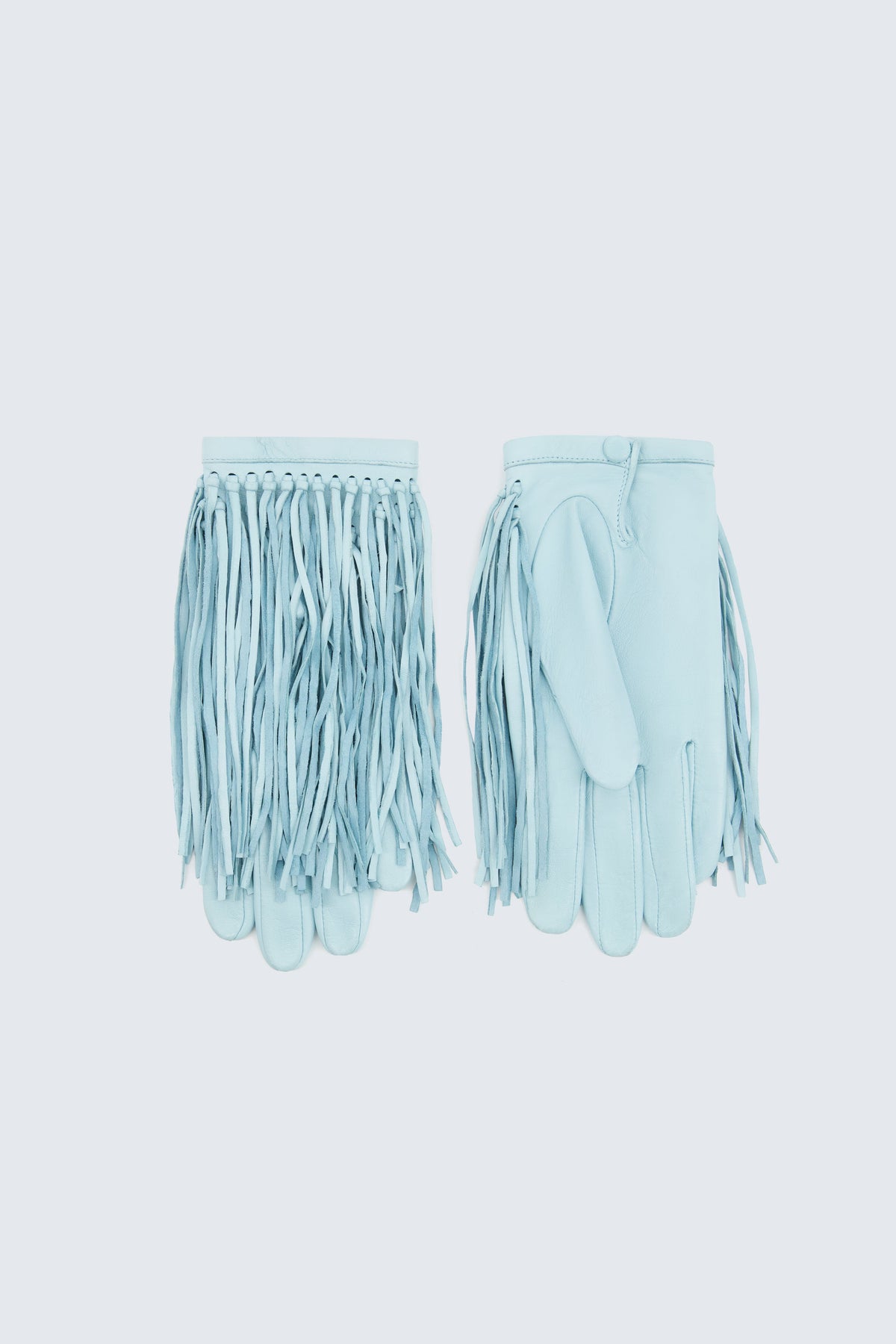 Fringed gloves in soft lamb leather