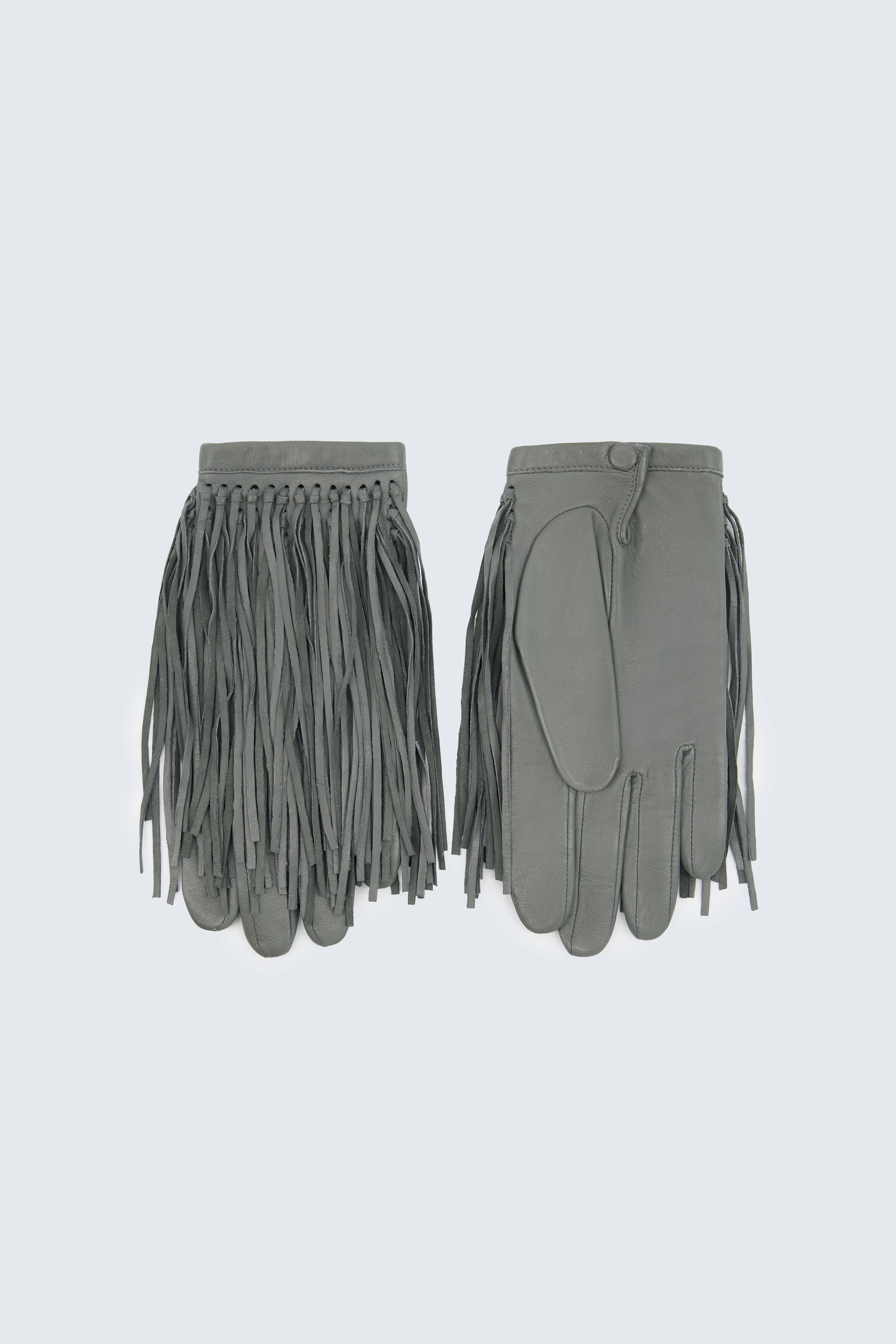 Fringed gloves in soft lamb leather