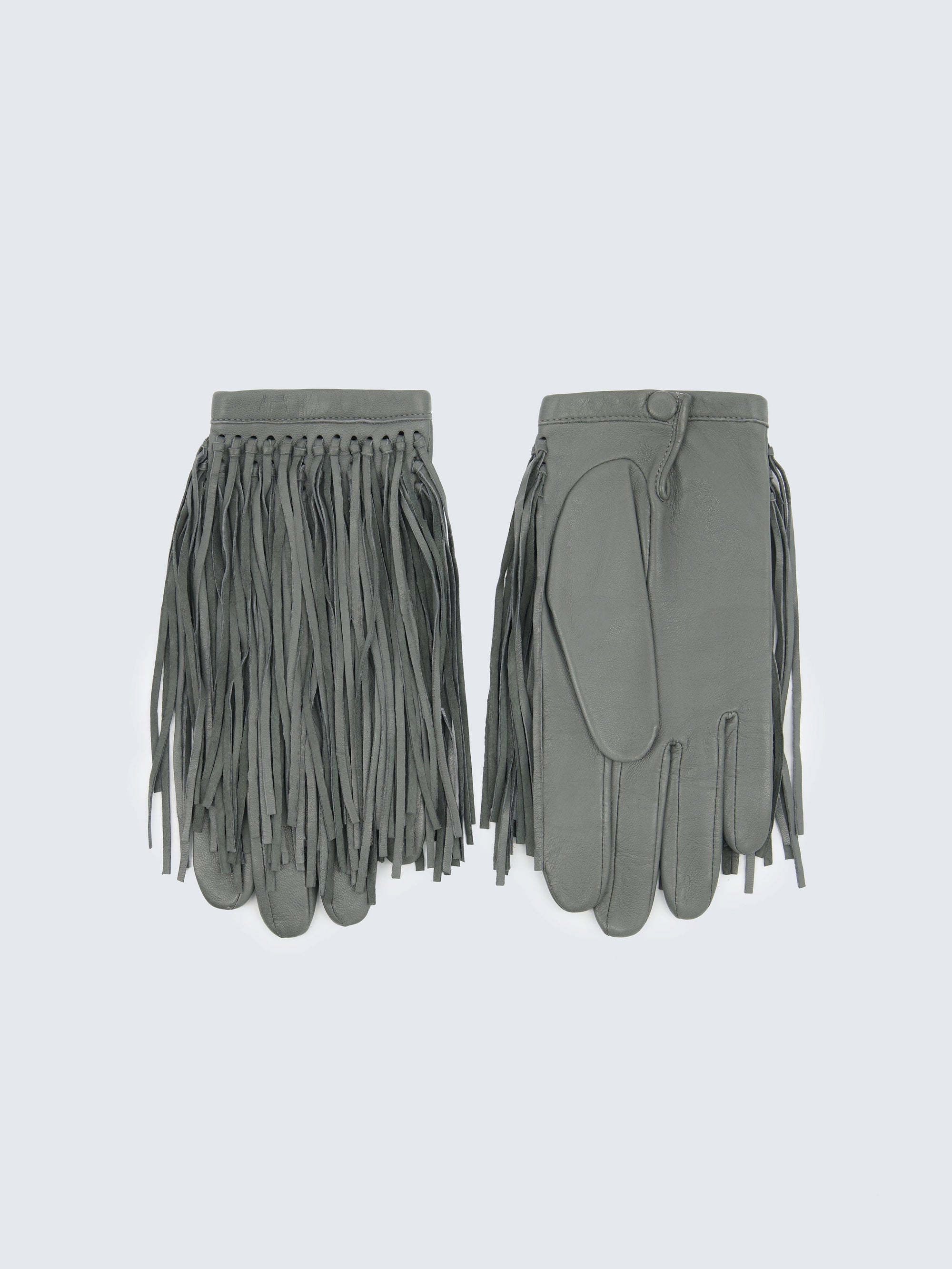 Fringed gloves in soft lamb leather
