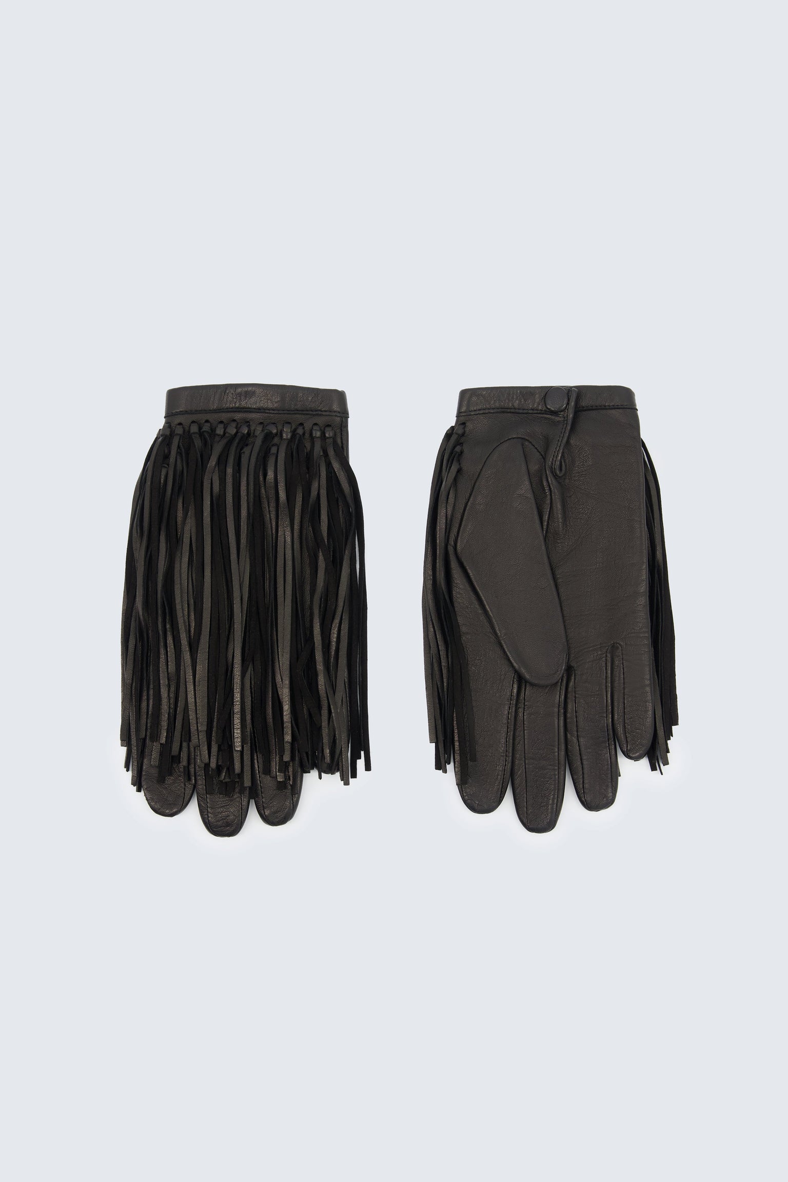 Fringed gloves in soft lamb leather