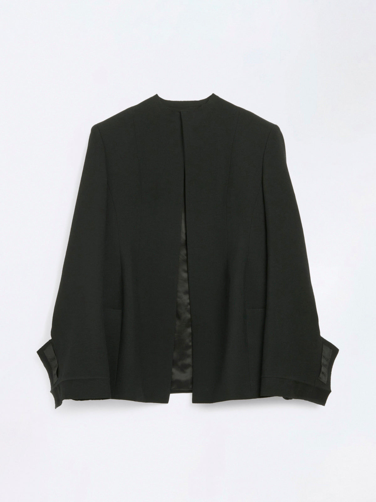 Deconstructed jacket in wool canvas