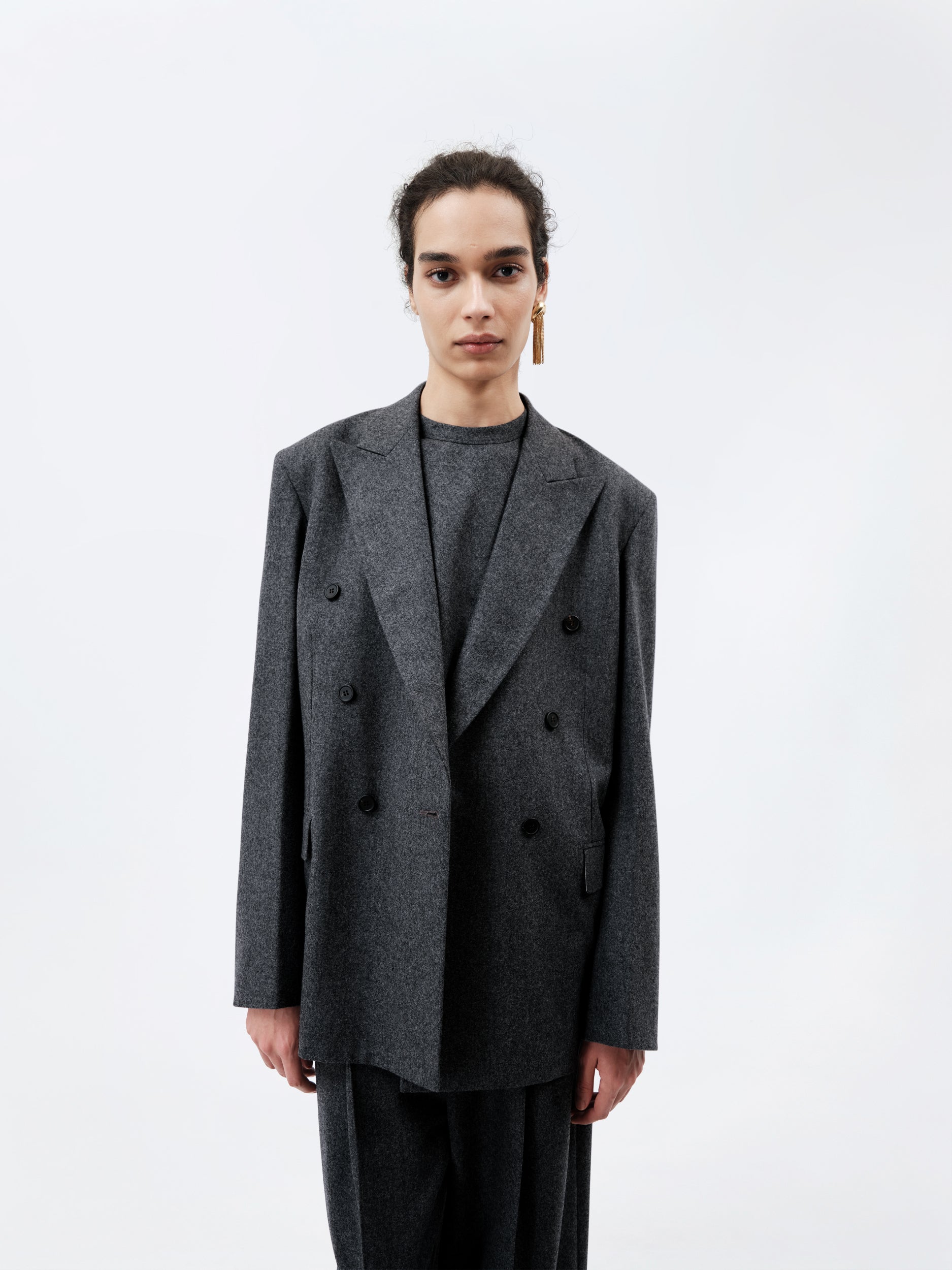 Veste croisée en flanelle