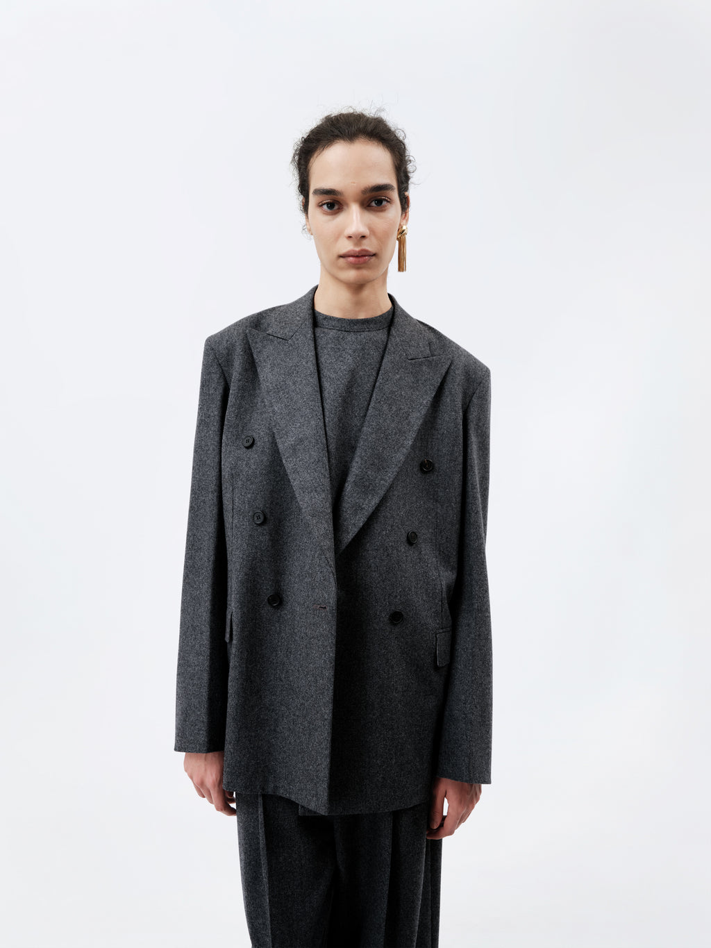 Veste croisée en flanelle