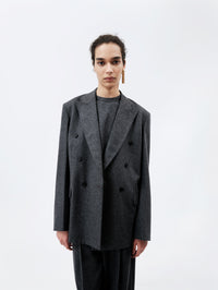 Veste croisée en flanelle