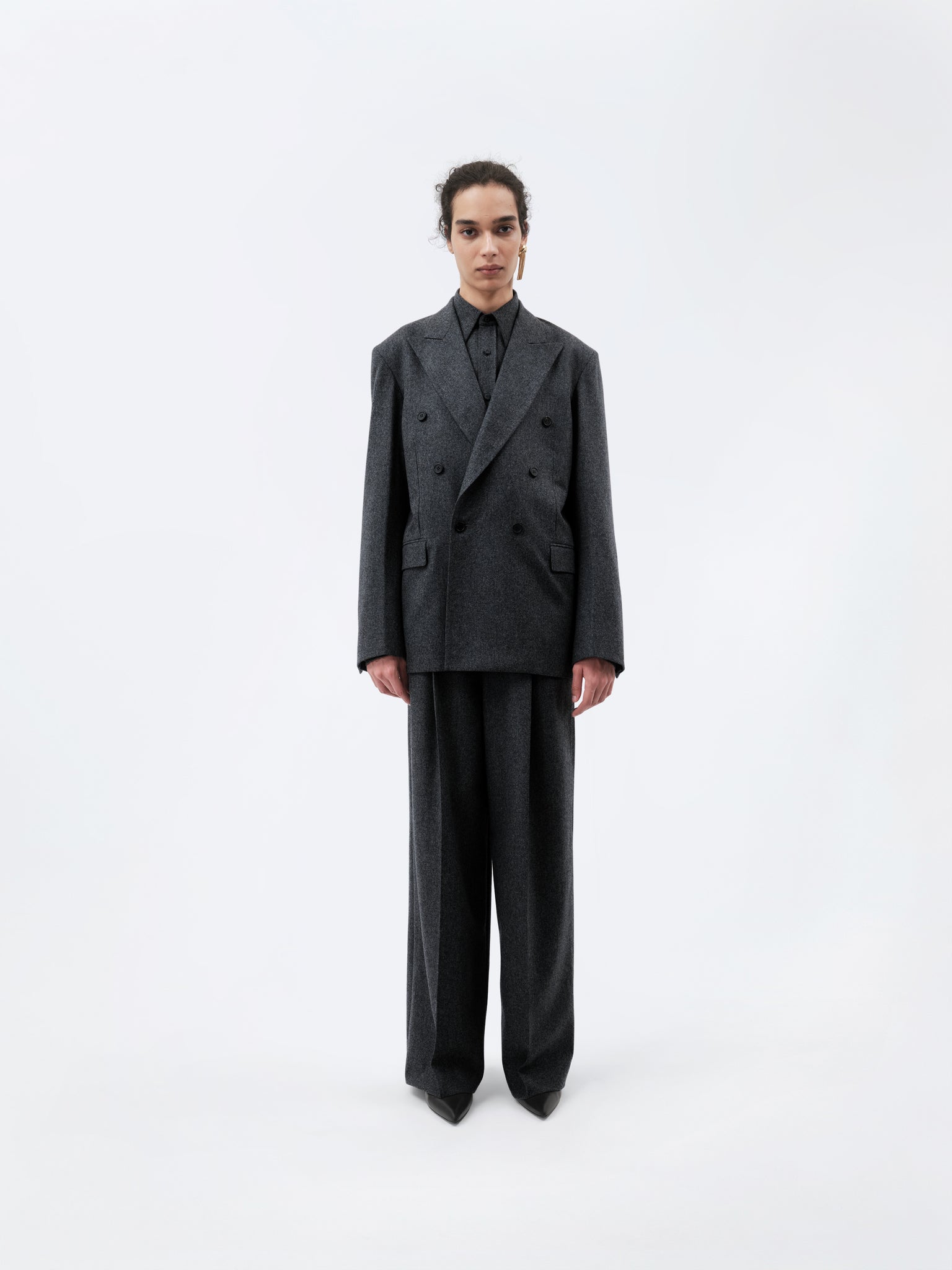 Veste croisée en flanelle