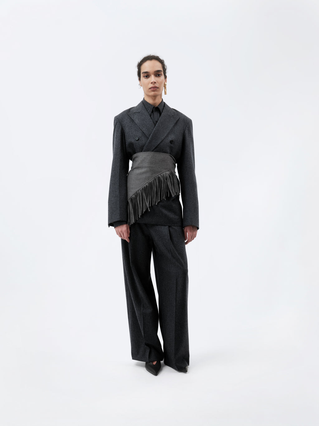 Veste croisée en flanelle