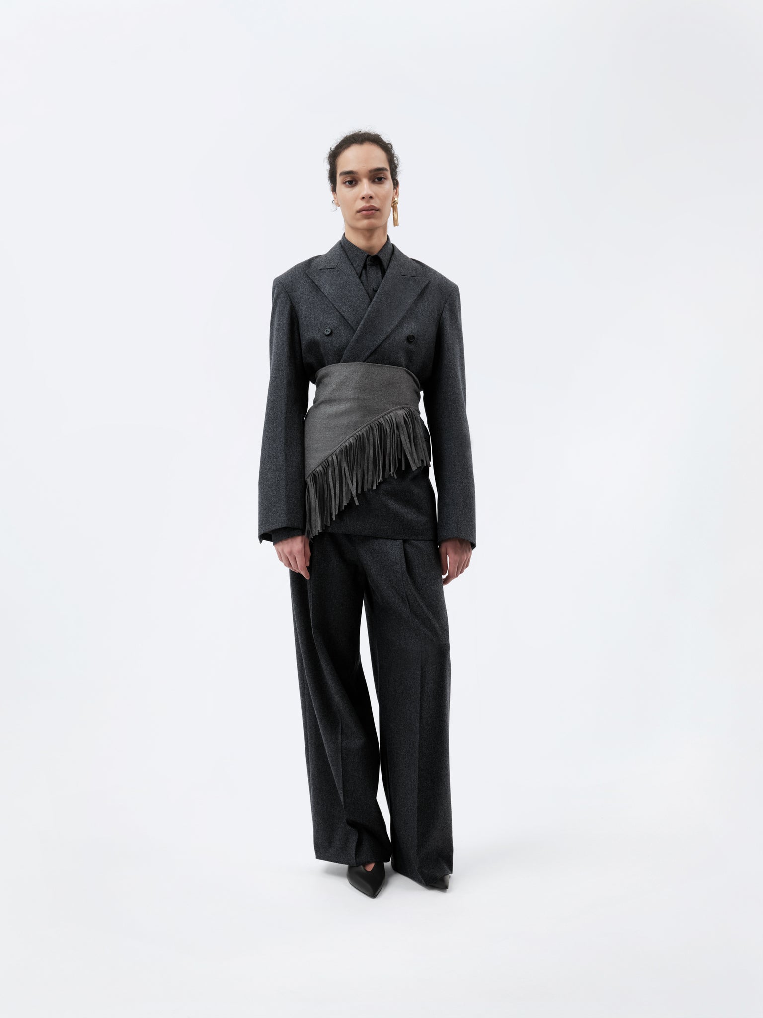 Veste croisée en flanelle