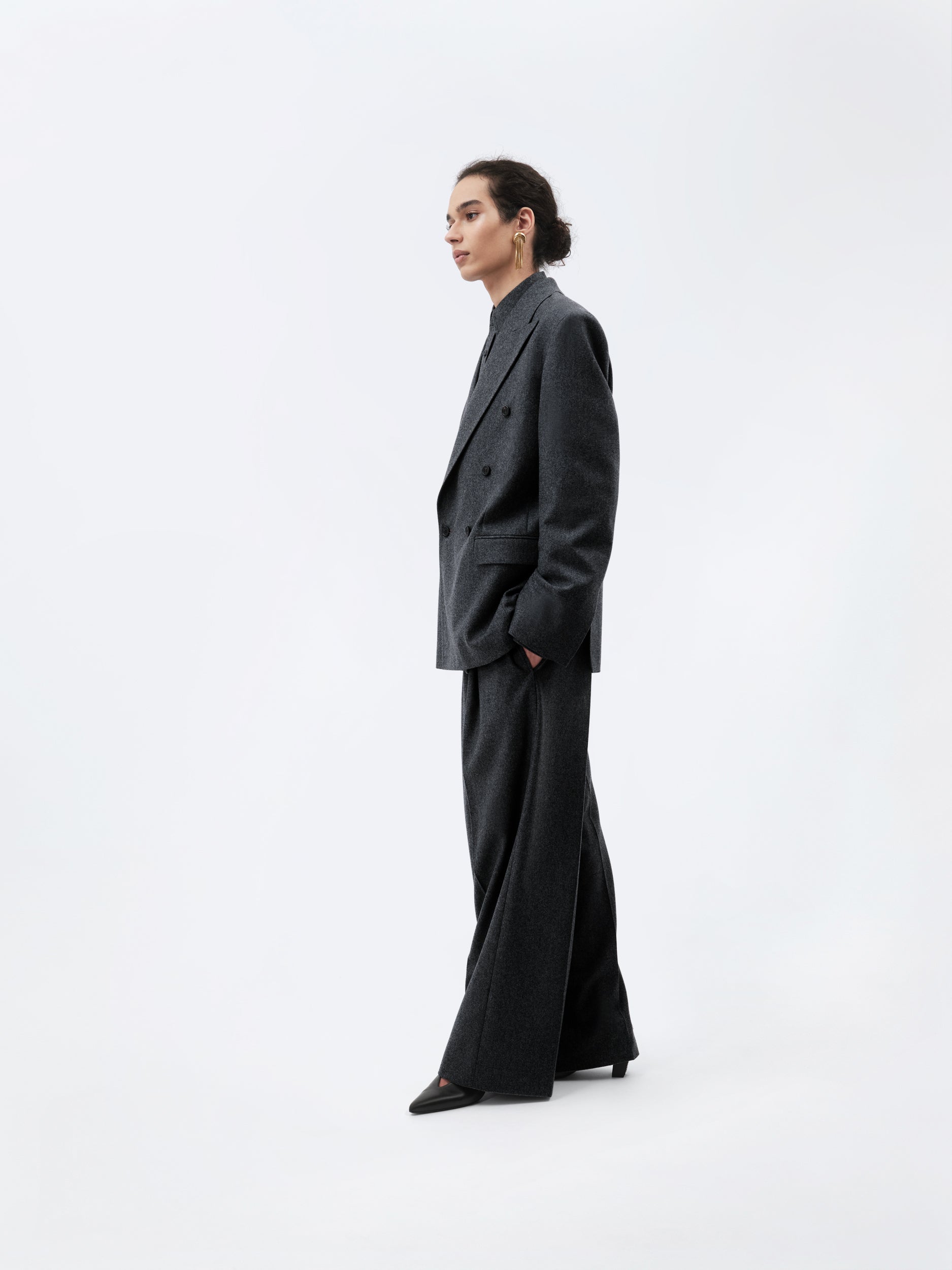 Veste croisée en flanelle