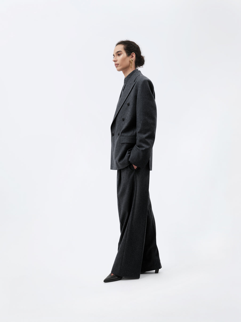 Veste croisée en flanelle