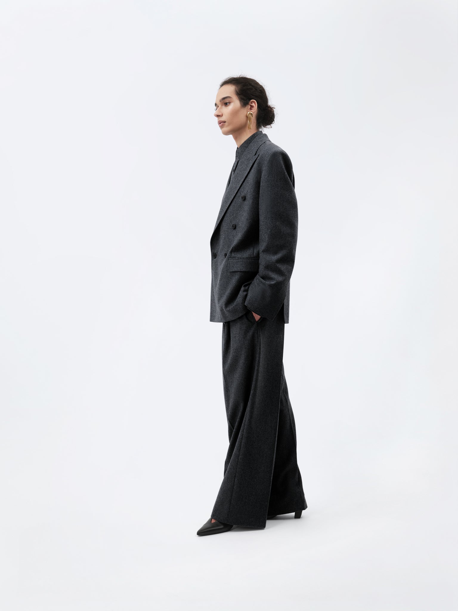 Veste croisée en flanelle