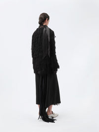 Oversized jacket in tassel fringe