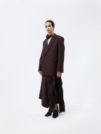 Tailored jacket in wool canvas