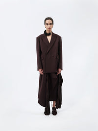 Tailored jacket in wool canvas