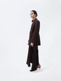 Tailored jacket in wool canvas