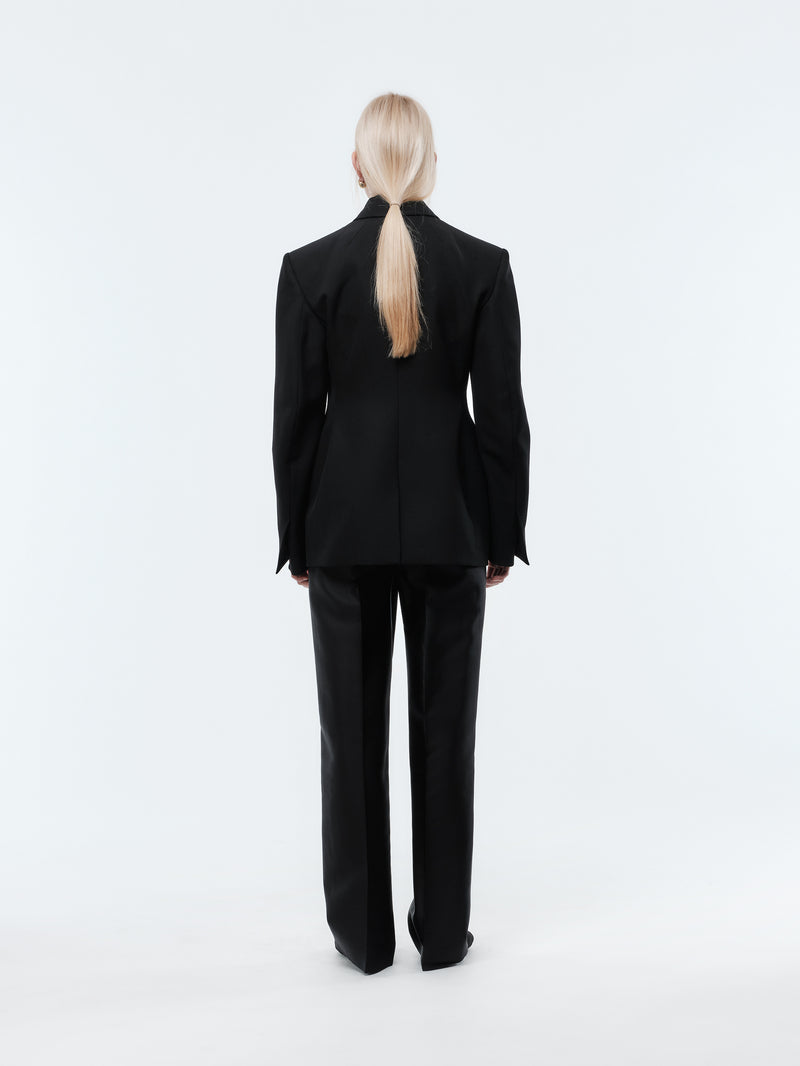 Tailored jacket in grain de poudre