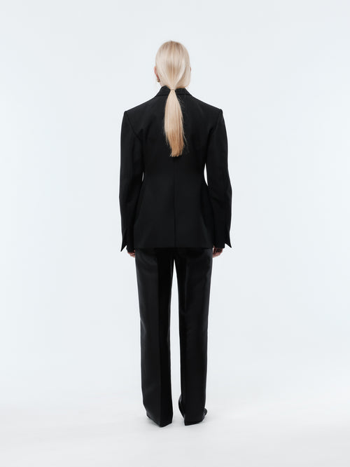 Tailored jacket in grain de poudre