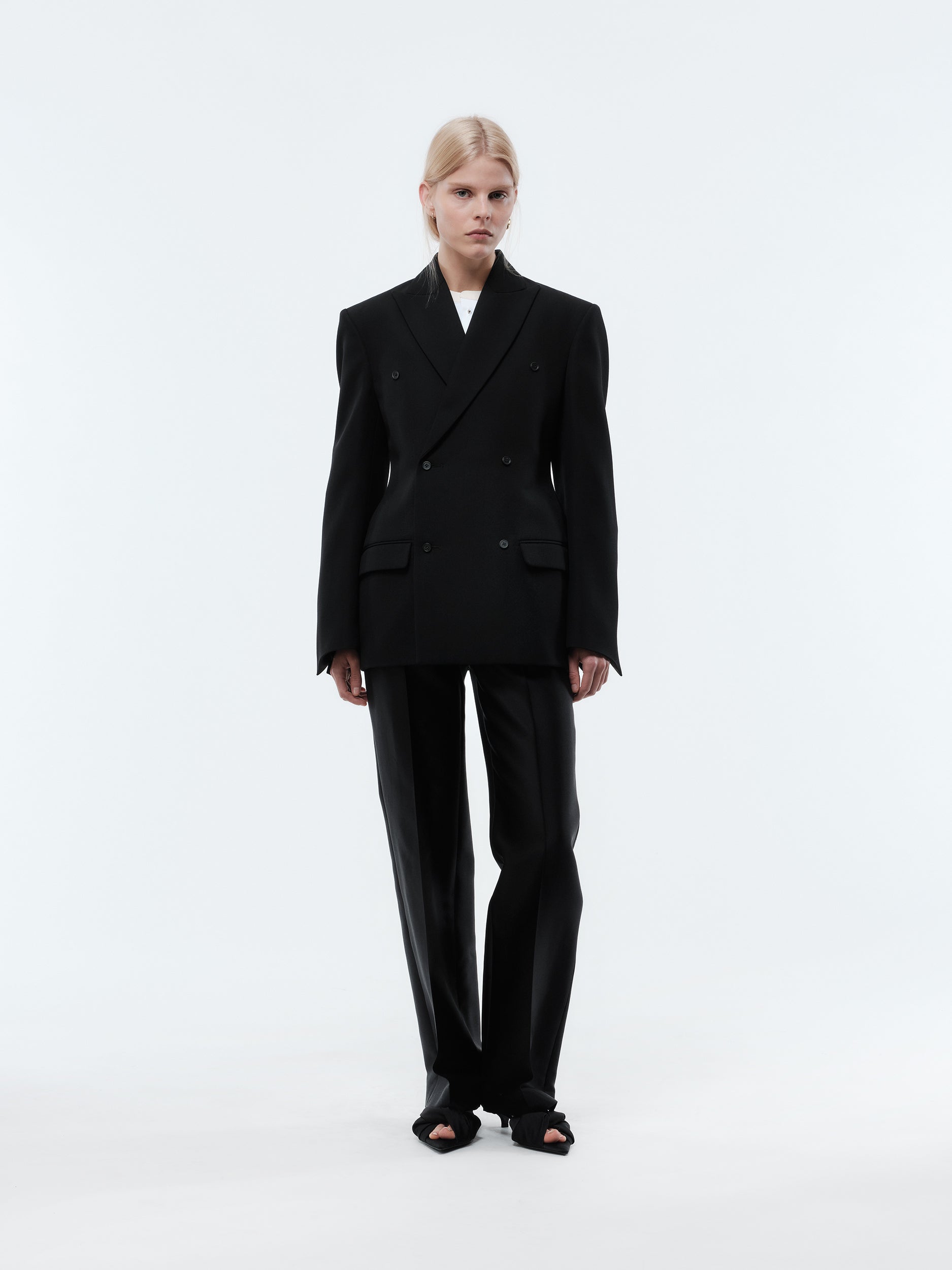 Tailored jacket in grain de poudre