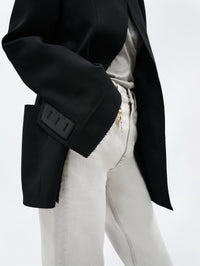 Veste déconstruite en toile de laine