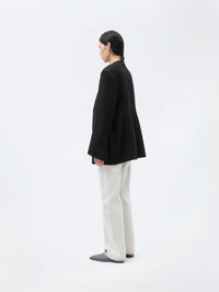 Veste déconstruite en toile de laine