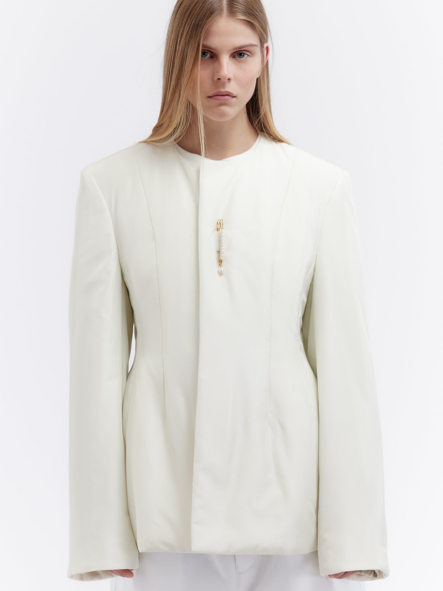 Padded jacket in silk habotai