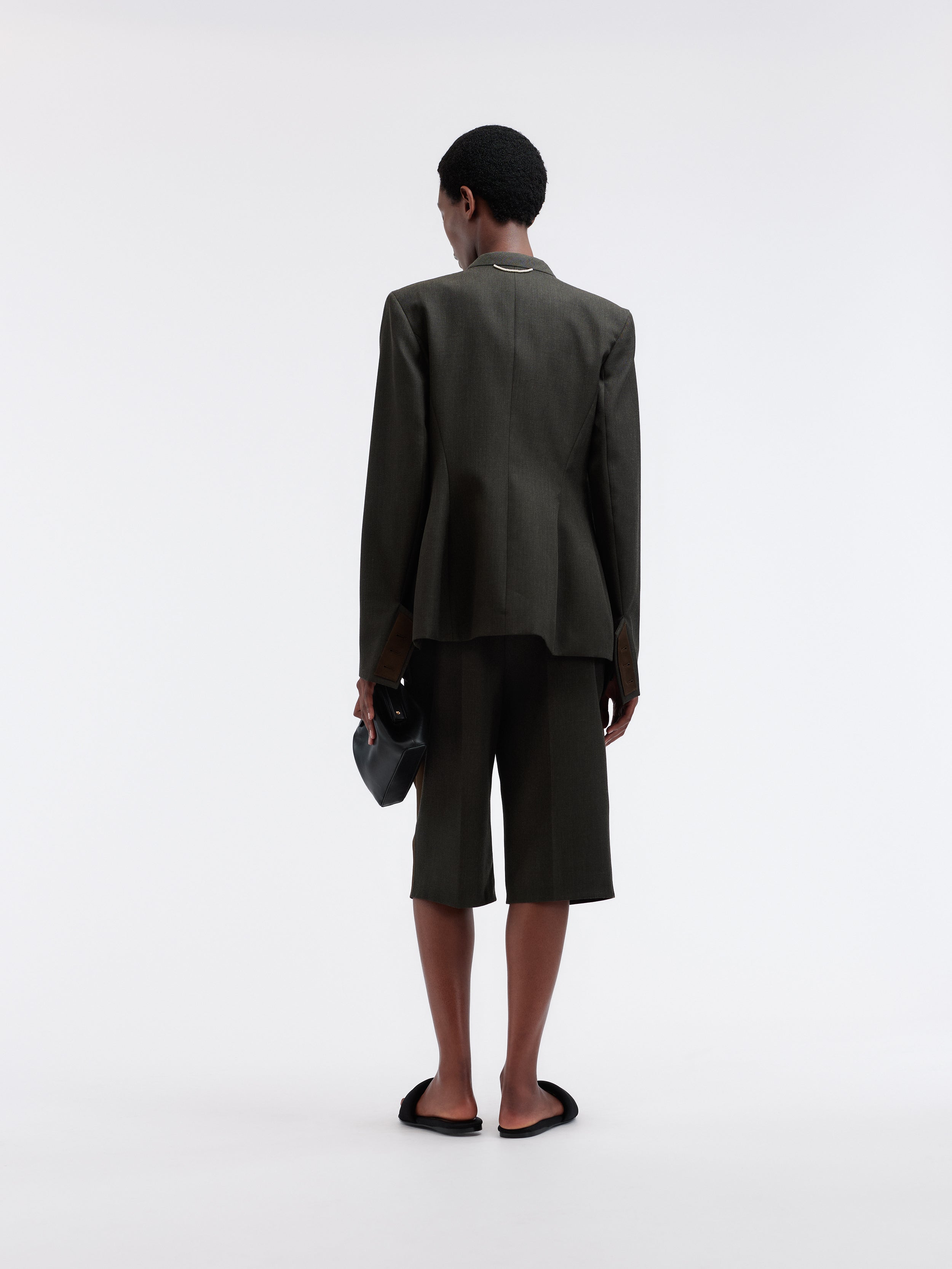 Officer jacket in grain de poudre