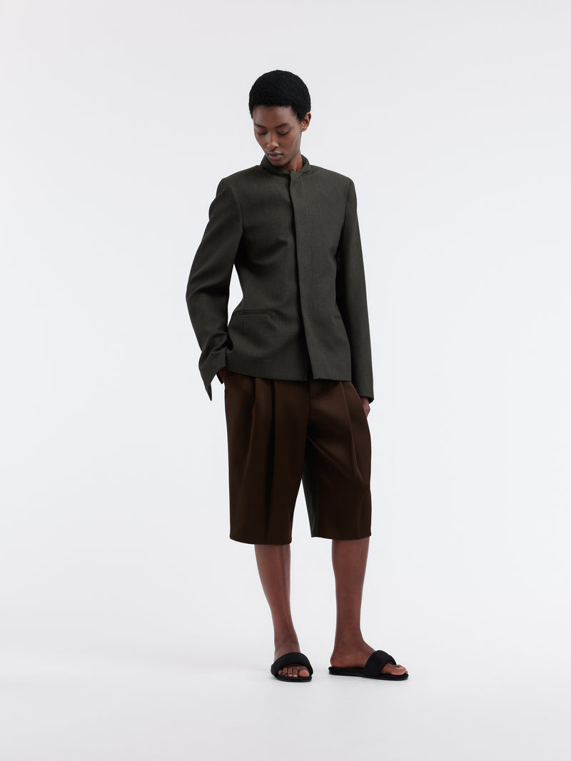 Officer jacket in grain de poudre