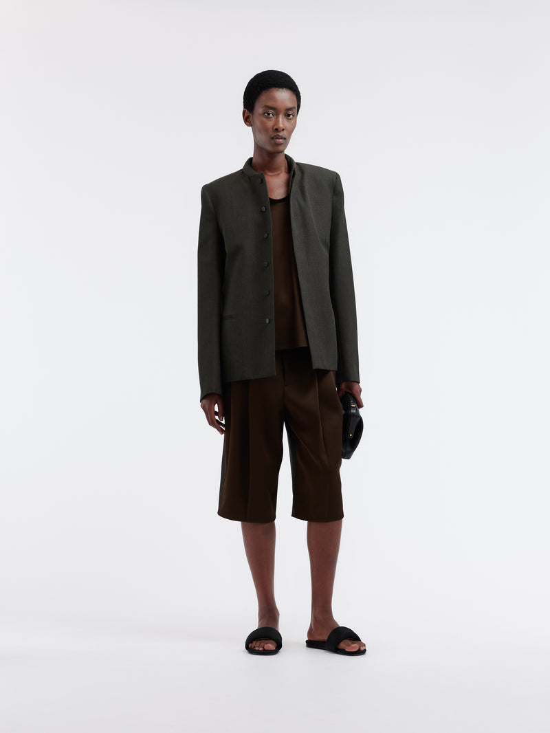 Officer jacket in grain de poudre