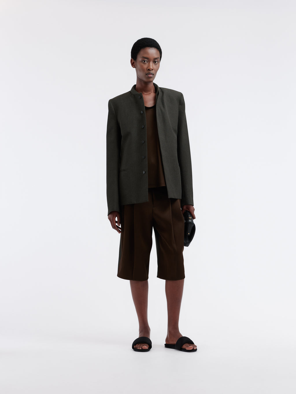 Officer jacket in grain de poudre