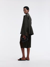 Officer jacket in grain de poudre