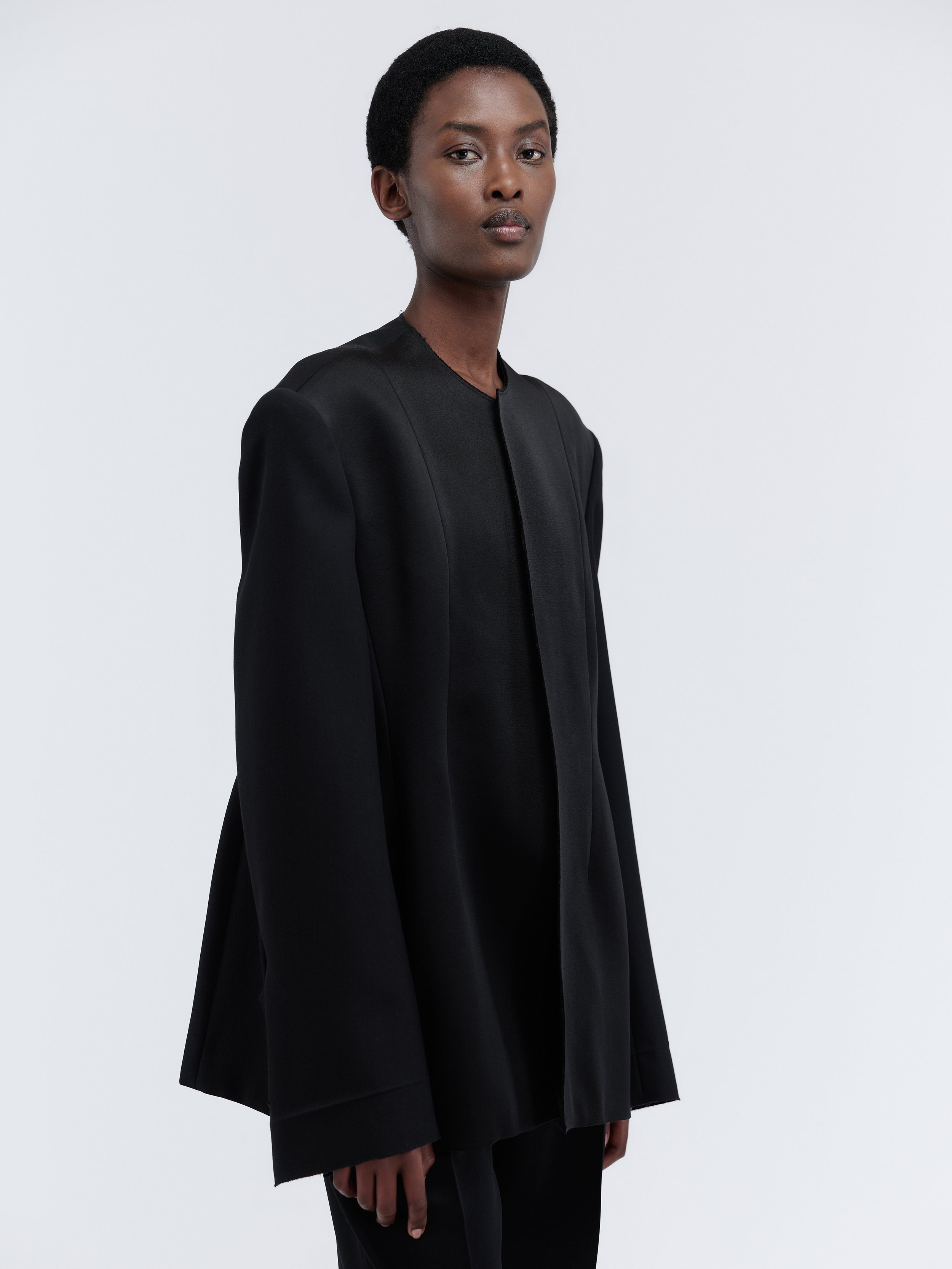 Veste déstructurée en satin double