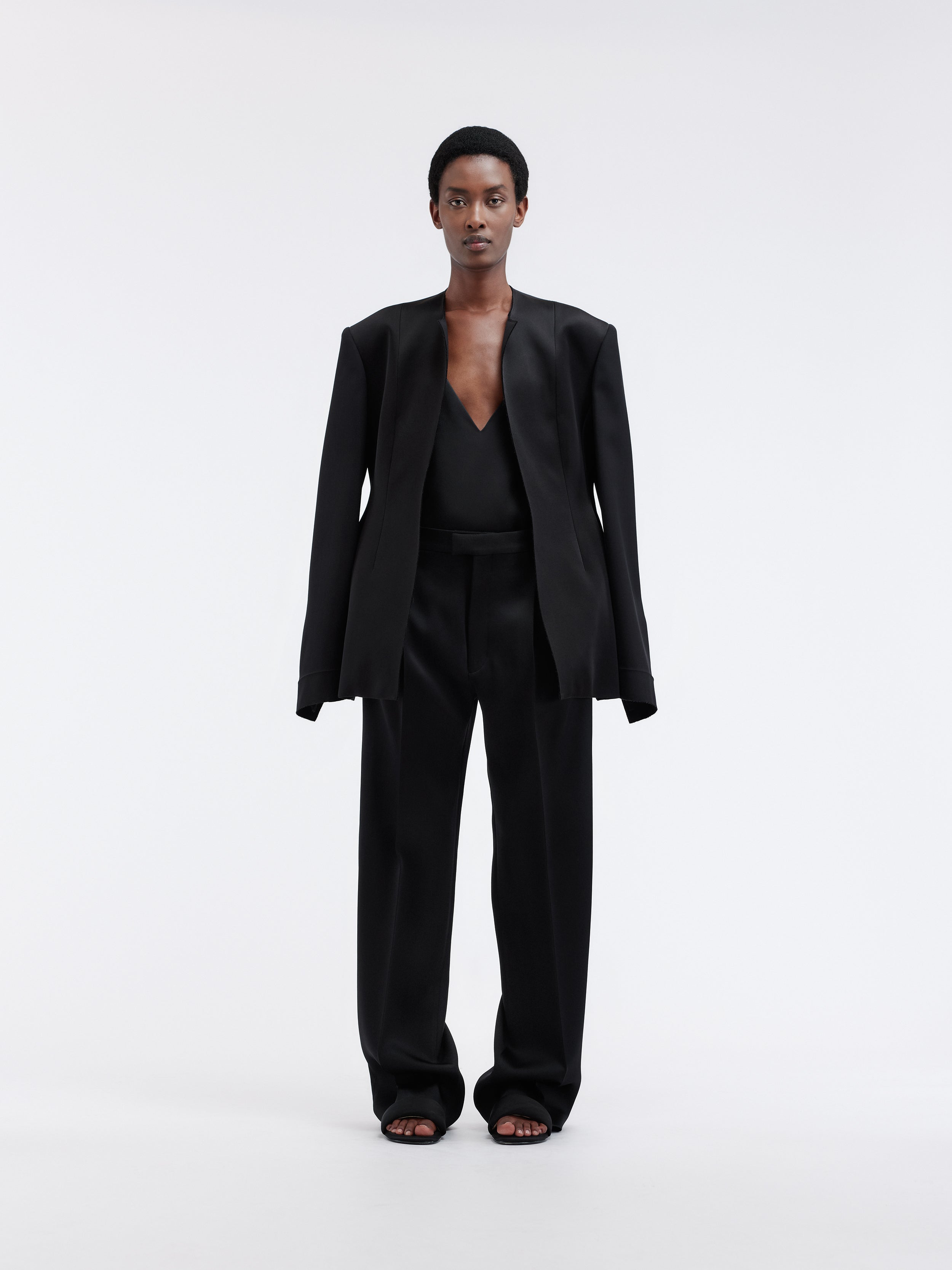 Veste déstructurée en satin double