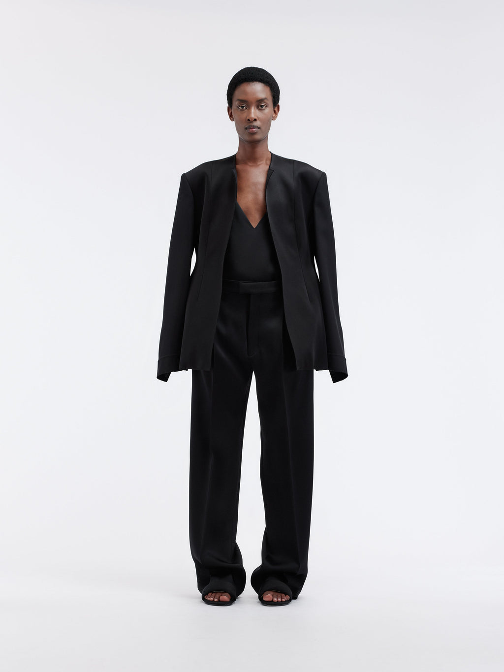 Veste déstructurée en satin double