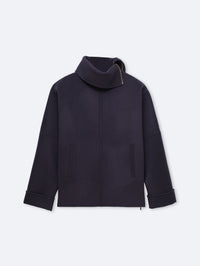 Blouson à enfiler zippé en drap double face