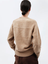 Pull col V en cachemire brossé