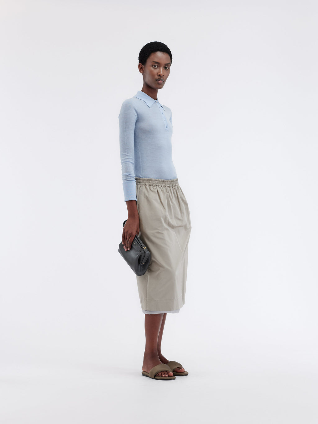 Pull polo en mérinos extra-fin