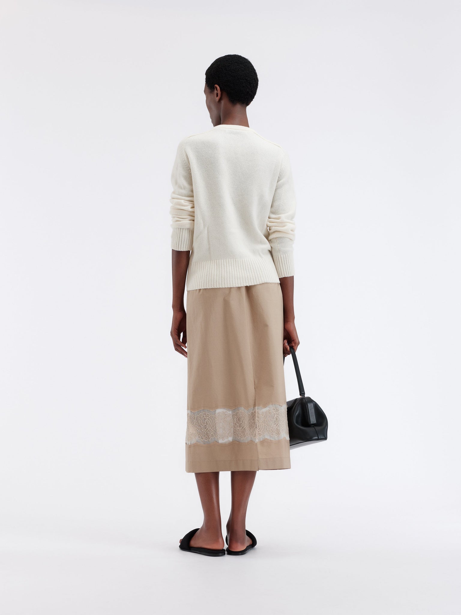 Cardigan trompe-l'œil en cachemire