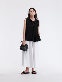 Kilt pin vest in silk punto milano