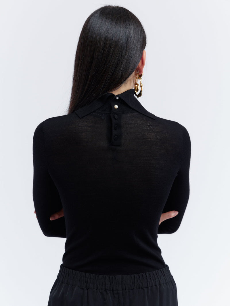 Turtleneck jumper in feather merino