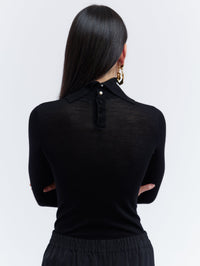 Turtleneck jumper in feather merino