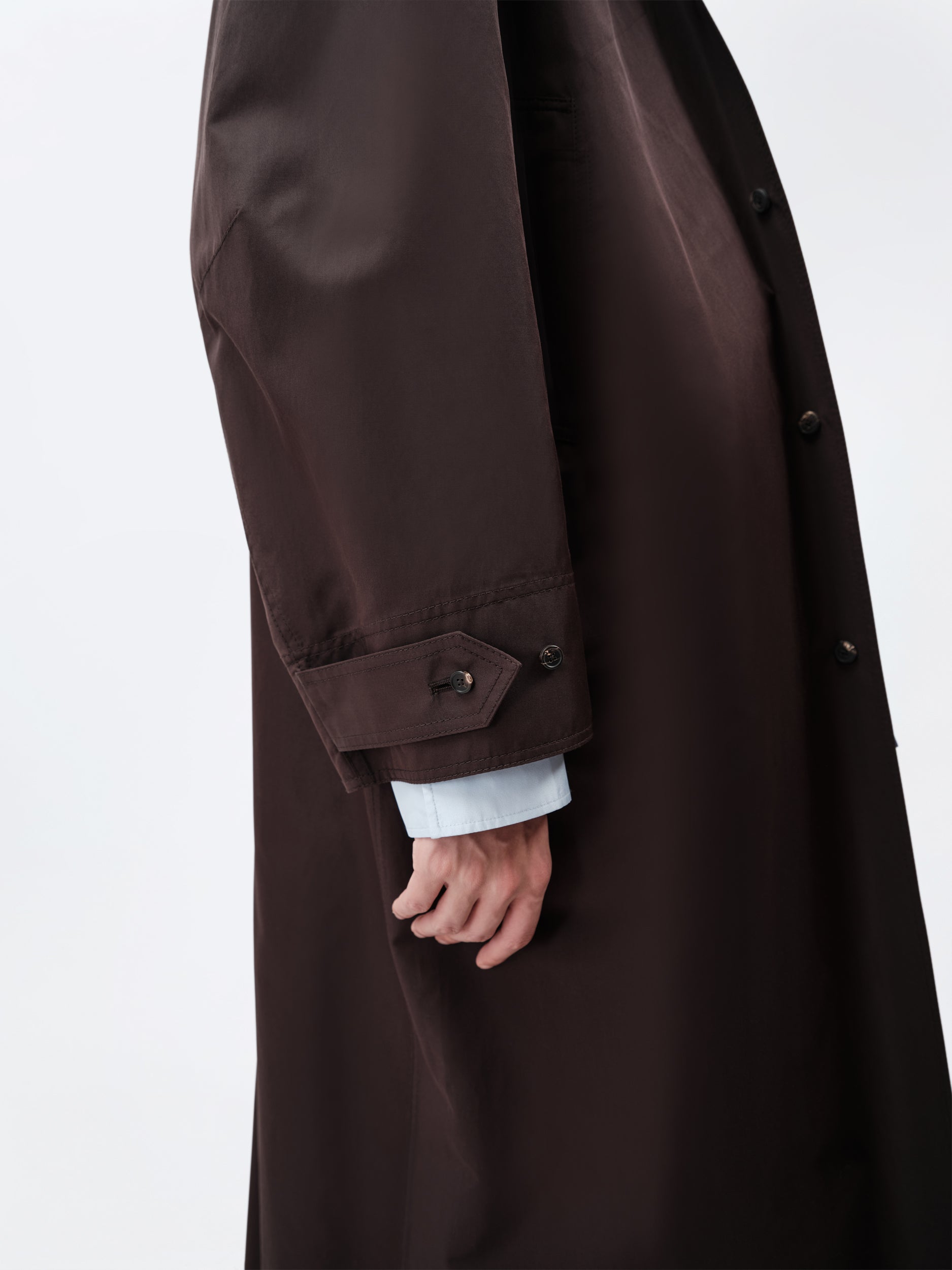 Manteau mac 50s en soie et coton