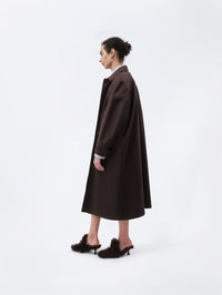 Manteau mac 50s en soie et coton