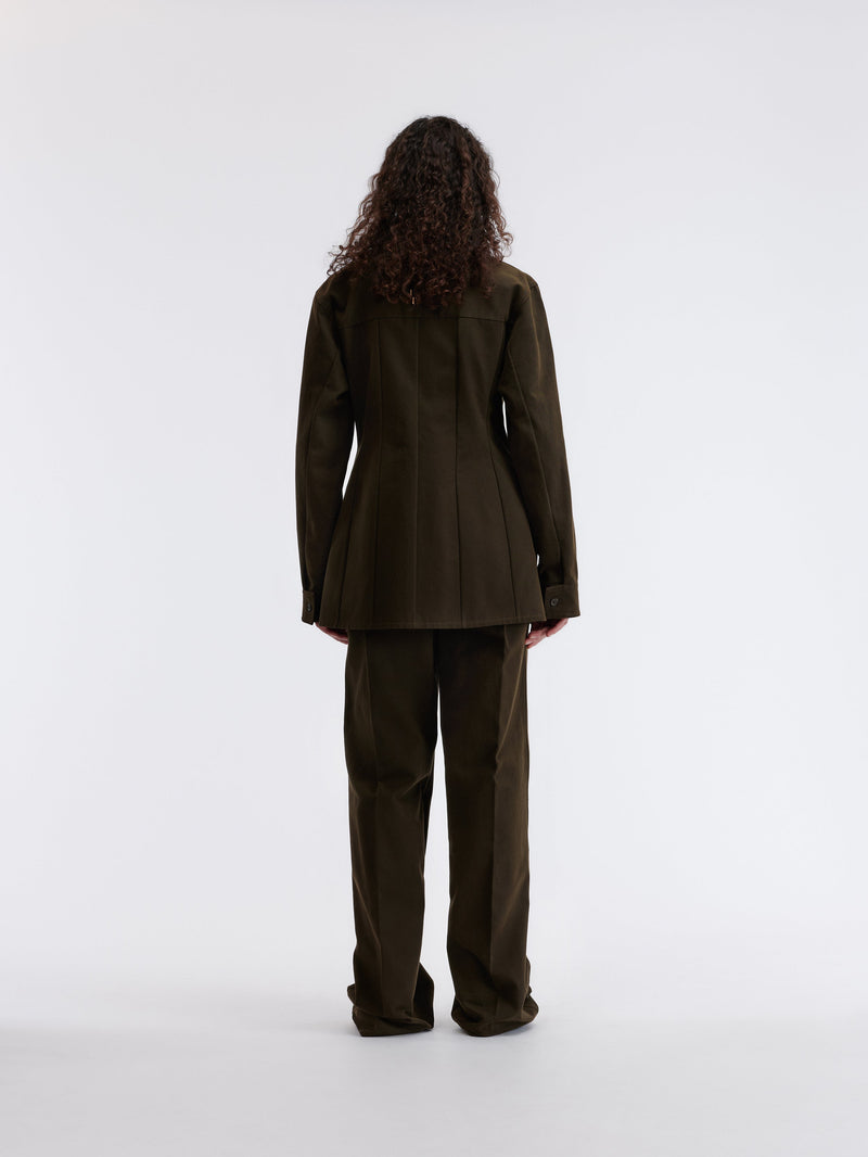 Pantalon avec clé en coton militaire