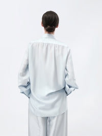 Long shirt in silk drap