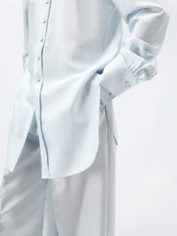 Long shirt in silk drap