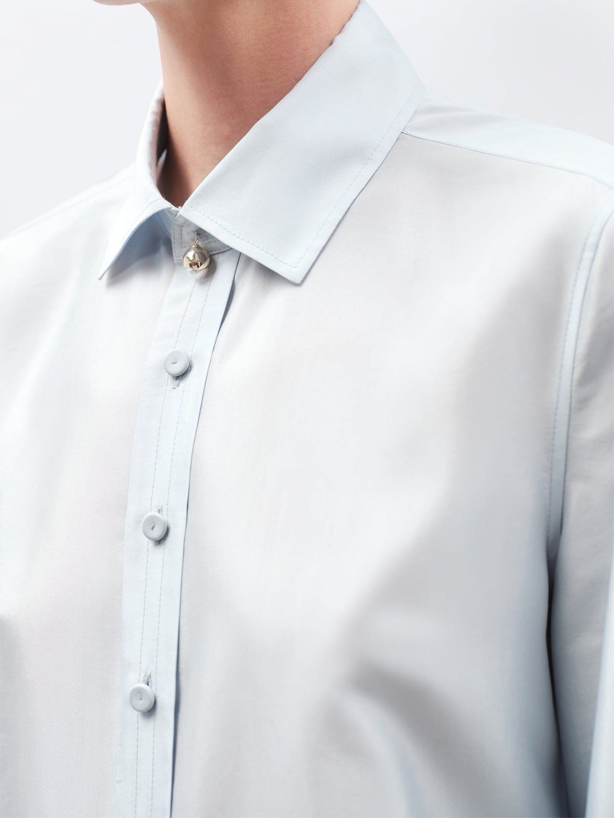 Long shirt in silk drap