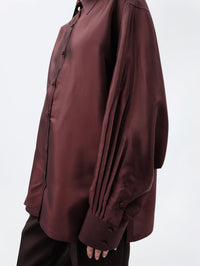 Drop sleeve shirt in silk drap