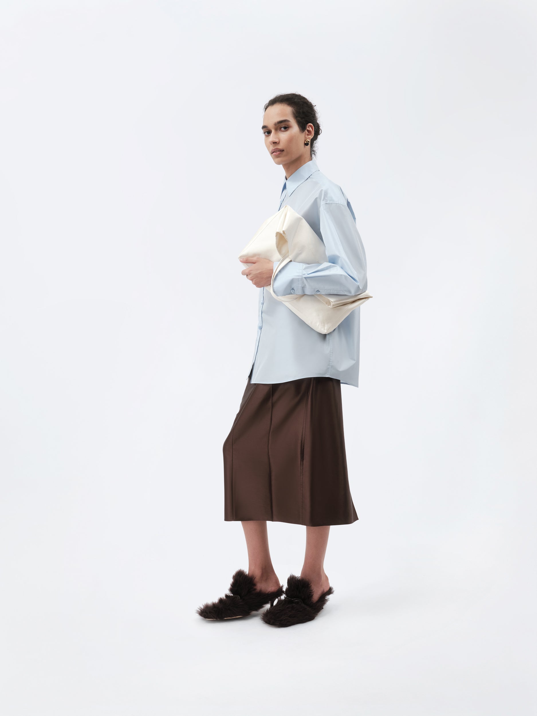 Chemise en popeline de soie