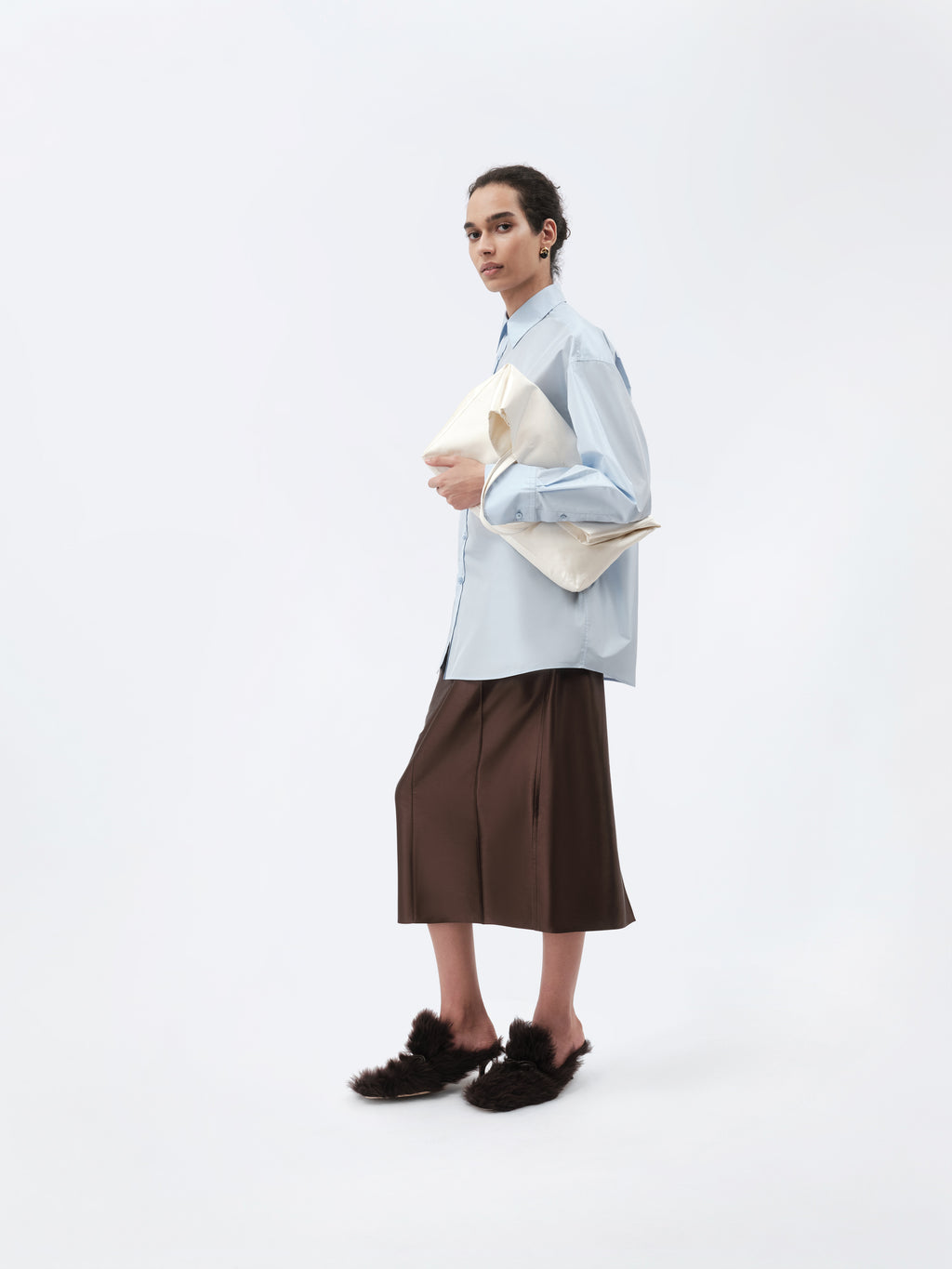 Chemise en popeline de soie